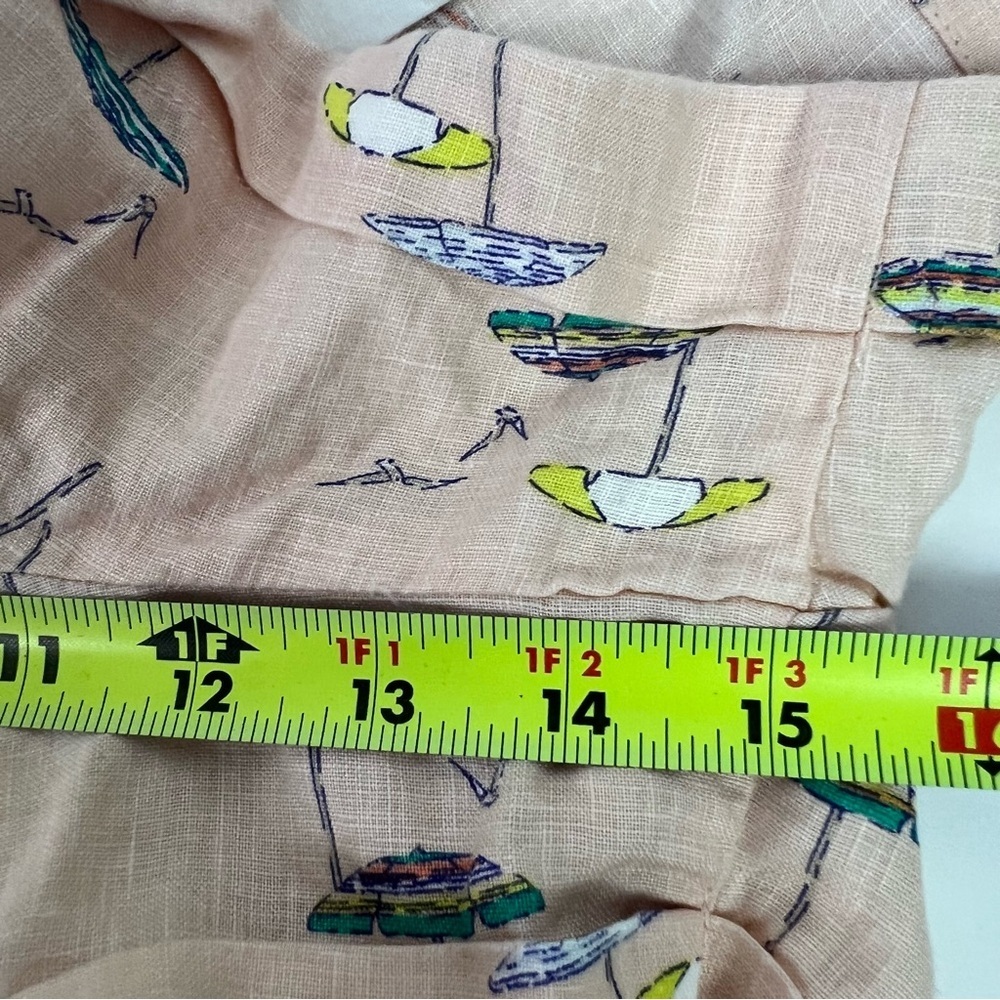 NWT C&C California Women’s Shorts Sz 4 - 100% Linen Cuffs Multi Colors Pockets - Picture 9 of 10